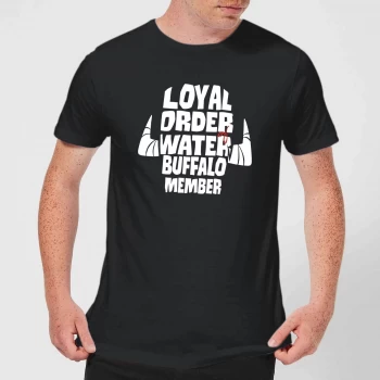 Image of The Flintstones Loyal Order Of Water Buffalo Member Mens T-Shirt - Black - 3XL - Black
