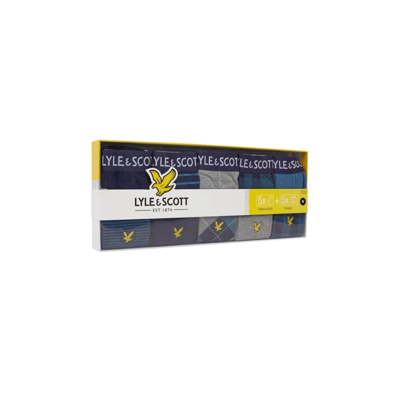 Image of Lyle and Scott Lyle 10 Pack Underwear and Sock Gift Box Sock Gift Sets Small Multi 80193918350