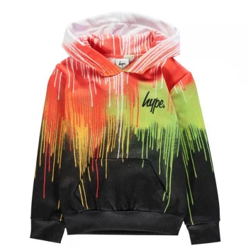 image of Hype Rainbow Drips Kids Pullover Hoodie - Multi