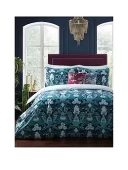 Image of Laurence Llewelyn-Bowen Llb Suburban Jungle Blue Duvet Set - Db