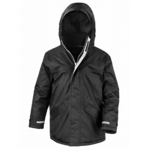 Image of Result Childrens/Kids Core Winter Parka Waterproof Windproof Jacket (11-12) (Black)