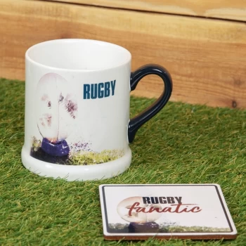 image of Armchair Supporters Society Mug & Coaster Gift Set - Rugby