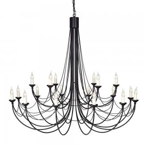 Image of 18 Light Candle Chandelier Black