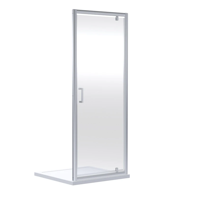 Image of nuie Rene 1900 x 760mm Pivot Shower Door - Chrome, Silver SMPD76-E6