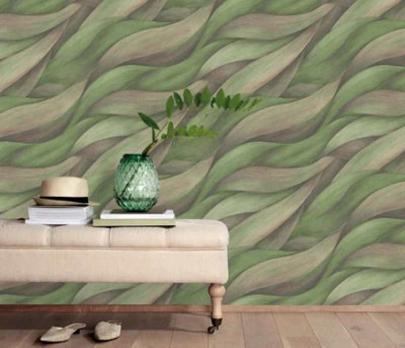 Image of Erismann Luxury Waves Embossed Vinyl Wallpaper