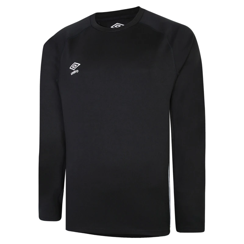 Image of Umbro Umbro Men Knitted Raglan Rugby Drill Top in Black Size: Small Black S Male 5063425875214