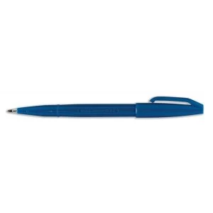 image of Pentel Sign S520 C Water Based Non Permanent Fibre Tipped Pen Blue Pack of 12