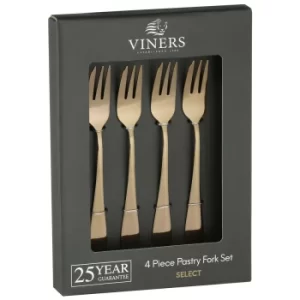 Viners Select Copper 4 PCE Pastry Fork Set Giftbox