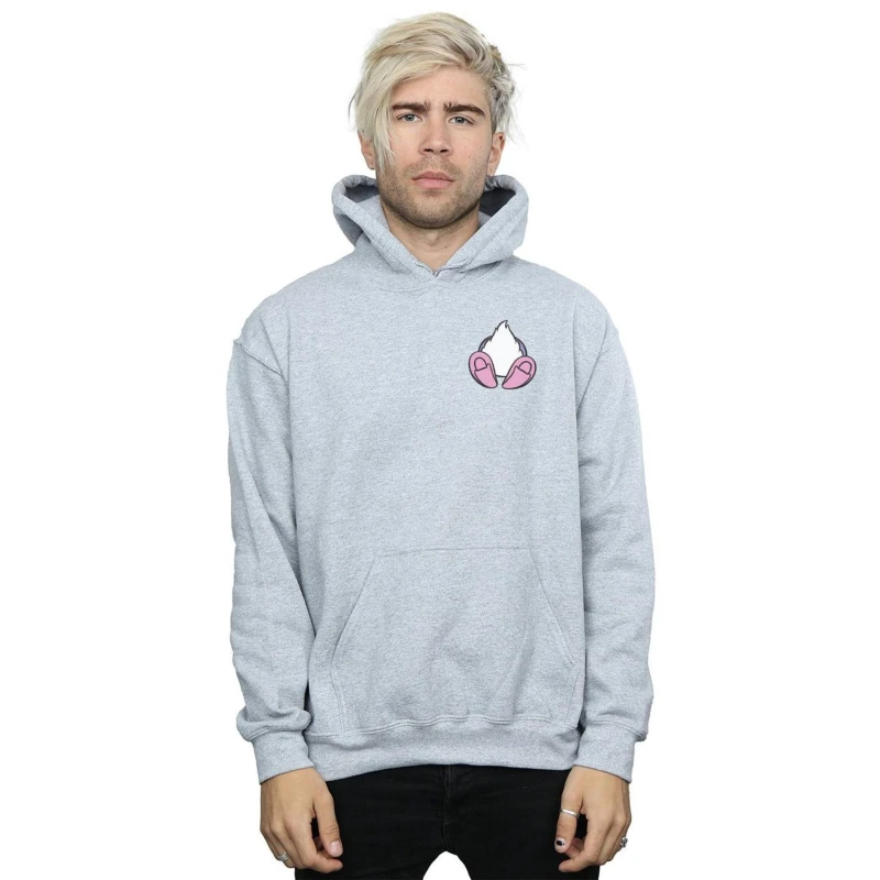 Image of Disney Men Daisy Duck Backside Breast Print Hoodie in Grey Size: large Grey L Male 5059114692316