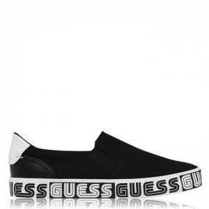 Image of Guess Gray Slip-on Trainers - Black