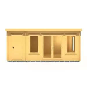 Image of Shire 10 x 17ft Elm Log Cabin - Garden & Outdoor