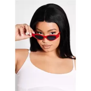 Image of I Saw It First Red Extreme Cat Eye Sunglasses - Red
