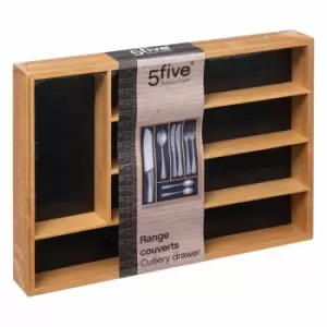 Image of Hahn Cutlery Tray 5 Compartment - Bamboo