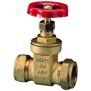 Image of Wickes Brass Fullway Compression Gate Valve - 22mm