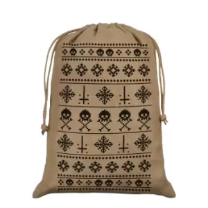 Image of Grindstore Anti-Christmas Hessian Santa Sack (One Size) (Brown)