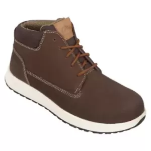 Image of Himalayan 4411 Brown Non Metallic Toe Capped Unisex Safety Boots, UK 10.5, EU 45