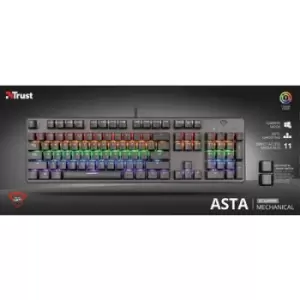 Image of Trust GXT865 Asta Mechanical USB Gaming keyboard Backlit English, QWERTY Black