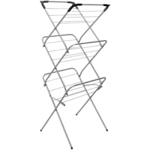 image of 3-tier Drying Rack Tec Concerto Slim 9.5 m Metaltex - Silver