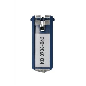 Image of Durable Key Clip Key Holder Blue Pack of 6