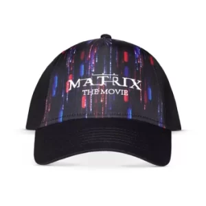 Image of WARNER BROS The Matrix Resurrections Red and Blue Pill Poster Logo Adjustable Baseball Cap, Multi-colour (BA612807MTX)