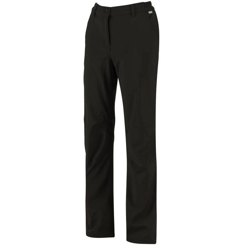 Image of Regatta Womens/Ladies Fenton Lightweight Softshell Walking Trousers 20S - Waist 38' (96cm), Inside Leg 29' BLACK RWJ177-800-20S