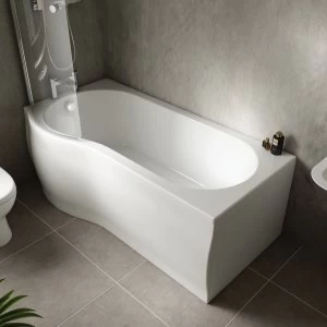 Image of Wickes Valsina P Shaped Front Bath Panel - White 1675mm