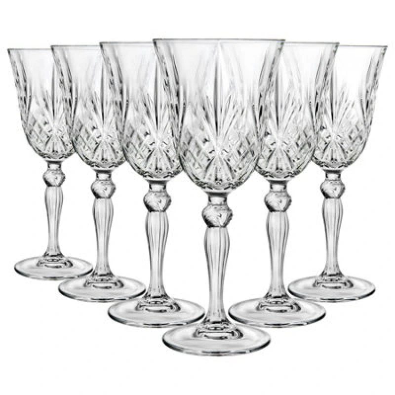 Image of RCR Crystal RCR Crystal Melodia Red Wine Glasses - 270ml - Pack of 6 Clear