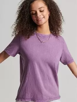 Image of Superdry Vintage Surf Ranchero Tee - Purple, Purple, Size 10, Women