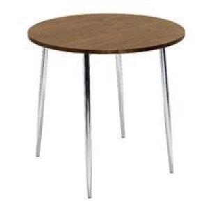 image of Arista WalnutChrome 800mm Round Bistro Table KF838316