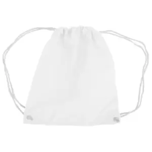 image of Westford Mill Cotton Gymsac Bag - 12 Litres (One Size) (White)