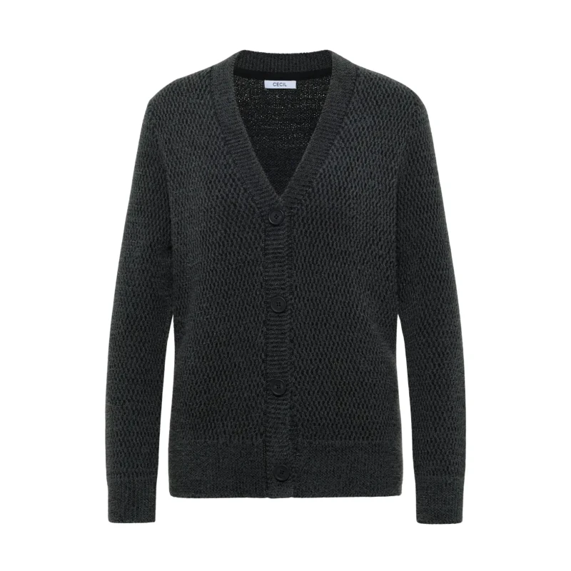 Image of cecil Womens cardigan Cecil Featheryarn Noir Female S