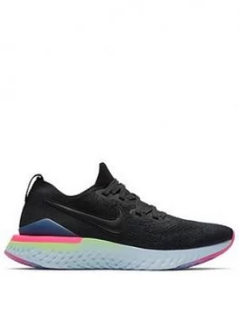 Image of Nike Epic React Flyknit 2 - Black/Multi , Black/Multi, Size 3, Women