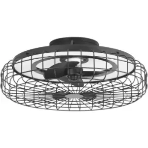 image of Forlight Merak LED Ceiling Fan Black, Sandblasted, Tw 2700-6000K, IP44