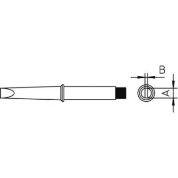 Image of Soldering tip Chisel shaped straight Weller Professional 4CT5A7 1