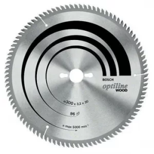 Image of Bosch 2608640660 Table Saw Blade Optiline Wood 250x30x3.2mm 80 Teeth