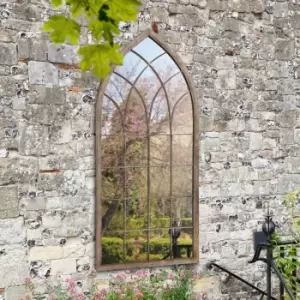 MirrorOutlet Dorset Rustic Arch Large Garden Mirror 169 X 75 Cm