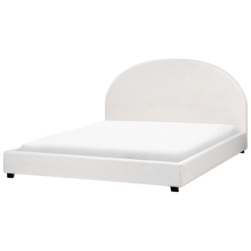Image of Beliani Bed Fabric Vaucluse 180 X 200 Cm (Eu Super King) Off-White