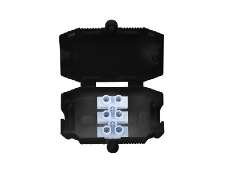Image of Dencon 1926Bnb 3 Pole Connector Box 10A Black Dcn1926Bnb