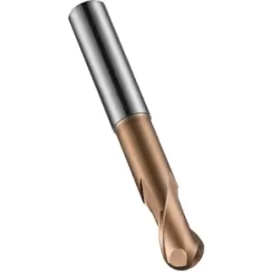 Image of S531 2.00X4MM Carbide 2 Flute Long Reach Ball Nosed Slot Drill TiSiN Coated