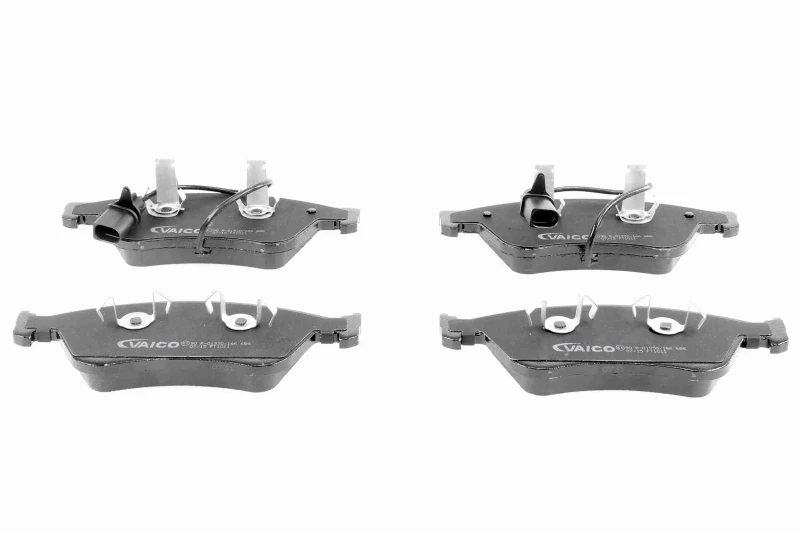 Image of VAICO V10-8299 Brake pad set Front Axle, incl. wear warning contact, Q+, original equipment manufacturer quality Brake Pad Set,disc brake (402)