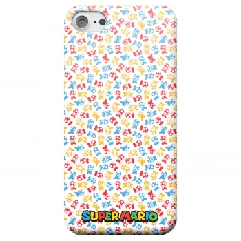 Image of Nintendo Super Mario Toad Pattern Phone Case - iPhone 7 - Tough Case - Gloss