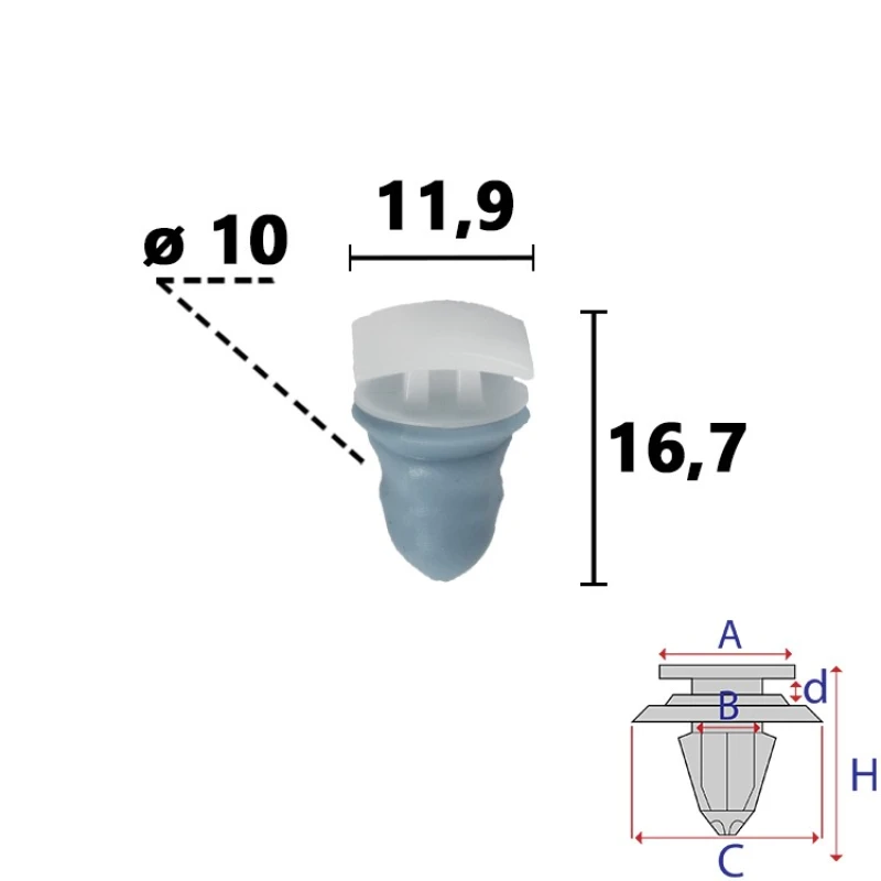 Image of ROMIX Trim clip ROMIX C70800