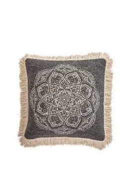 image of Gallery Barranco Medallion Fringed Cushion