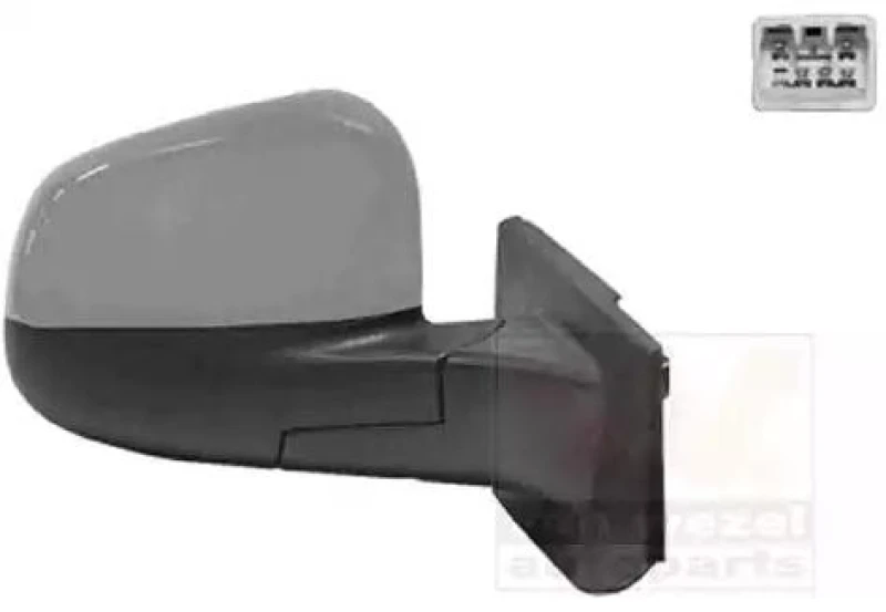 Image of VAN WEZEL 0808818 Wing mirror * HAGUS * Right, Heatable, Over-paintable Outside Mirror (50)