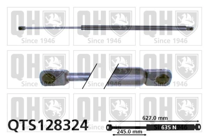 Image of QUINTON HAZELL Tailgate strut QUINTON HAZELL QTS128324