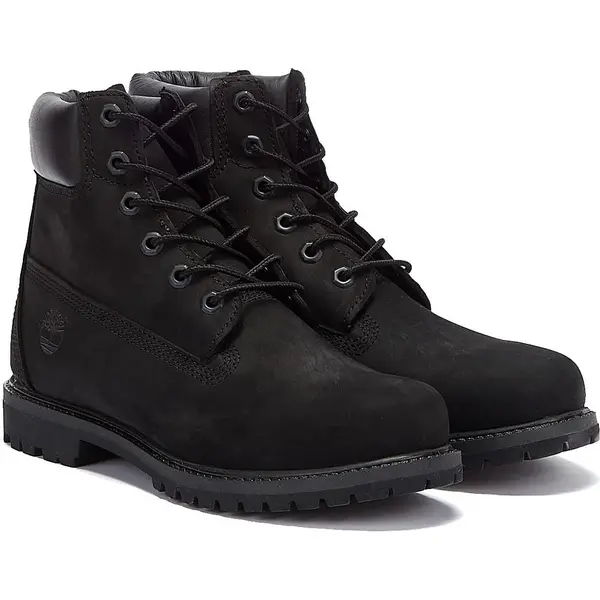 image of Timberland Icon Womens 6" Premium Waterproof Boots Wide Fit - Black - UK 6.5