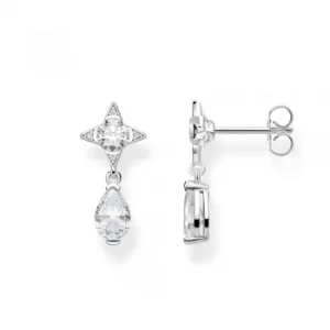 image of THOMAS SABO Magic Stars White Cubic Zirconia Star Dropper Earrings...