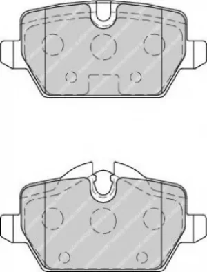 Image of Ferodo FDB1806 Brake Pad Set Rear Axle Premier Car