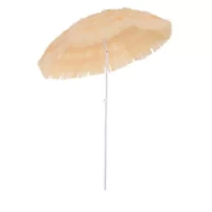 Image of Outsunny Beach Umbrella 01-0025 Polyester, PP, Steel Yellow