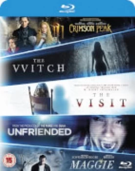 image of Bluray Starter Pack Includes The Witch/Crimson Peak/Maggie/The Visit/Unfriended